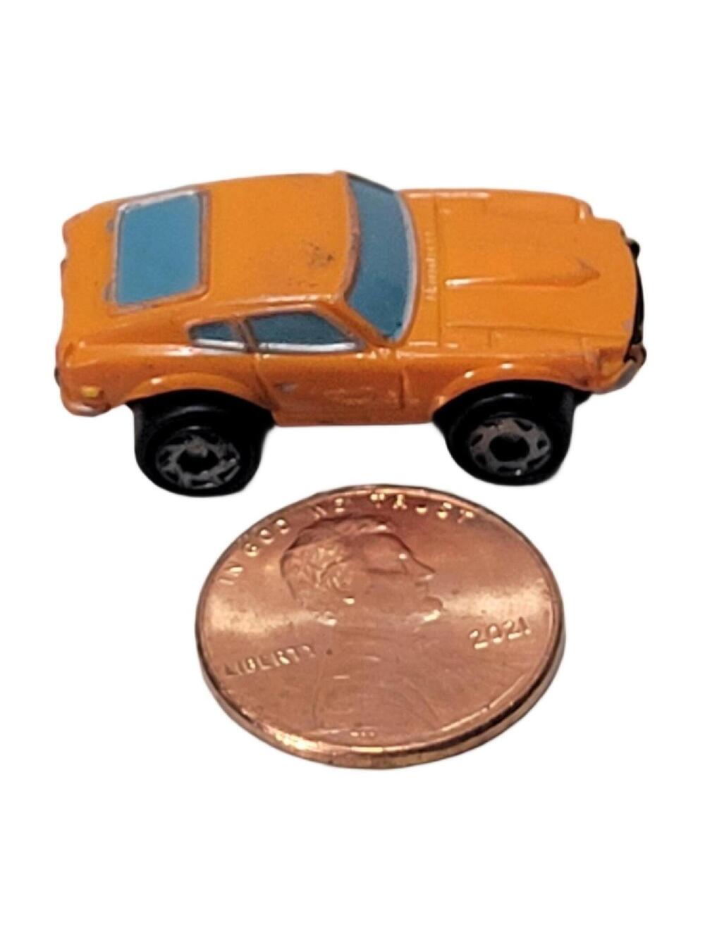 VINTAGE 1994 MICRO MACHINES DATSUN 240 Z Orange W/ Blue Windows